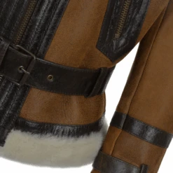 Fitted Sheepskin Aviator Flying Jacket Tan : Winnipeg -Luxe Style Central fitted sheepskin aviator flying jacket tan winnipeg p872 3740 image
