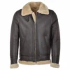 Hand Buffed Soft Sheepskin Pilot Jacket Brown/ Cream : Maxwell -Luxe Style Central hand buffed soft sheepskin pilot jacket brown cream maxwell p1512 6760 image