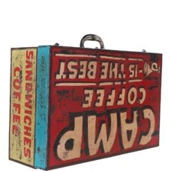 Hand Painted Iron Trunk Coffee: 532-1 -Luxe Style Central hand painted iron trunk coffee 532 1 p6129 21995 image