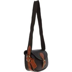 Heritage Handcrafted 100 Capacity Leather Cartridge Bag Brown/tan : Madox -Luxe Style Central heritage handcrafted 100 capacity leather cartridge bag brown tan madox p4422 18831 image