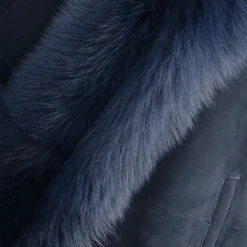 Hooded Long Suede Toscana Gilet Ombre Blue : Mariana -Luxe Style Central hooded long suede toscana gilet ombre blue mariana p1309 5701 image