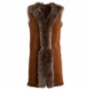 Hooded Long Suede Toscana Gilet Whisky: Mariana -Luxe Style Central hooded long suede toscana gilet whisky mariana p1353 5826 image