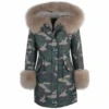 Hooded Toscana Tipped Military Parka With Detachable Fur Trim Lining Khaki/beige : Kaylee 1 Hooded Toscana Tipped Military Parka With Detachable Fur Trim Lining Khaki/beige : Kaylee -Luxe Style Central hooded toscana tipped military parka with detachable fur trim lining khaki beige kaylee p1429 6244 image
