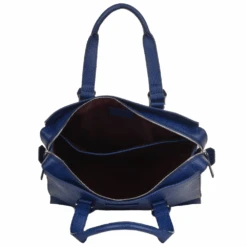 The Bridge Italian Leather Large Work Bag French Blue/ruthenium : 60016 85 4Y NH -Luxe Style Central italian leather large work bag french blue ruthenium 60016 85 4y nh p1179 5098 image