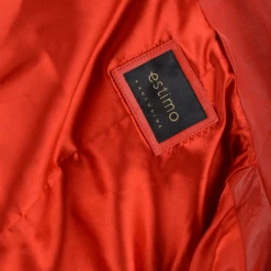 Ladies Vegetable Tanned Leather Biker Jacket Red : Eleonare -Luxe Style Central ladies vegetable tanned leather biker jacket red eleonare p2304 10514 image