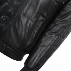Lambskin Leather And Sheepskin Lined Hooded Jacket : Odin -Luxe Style Central lambskin leather and sheepskin lined hooded jacket odin p1355 6368 image