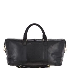 Large Leather Vintage Holdall Black : G-36