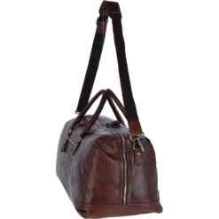 Large Leather Vintage Holdall Brandy : F-87 -Luxe Style Central large leather vintage holdall brandy f 87 p2402 11021 image