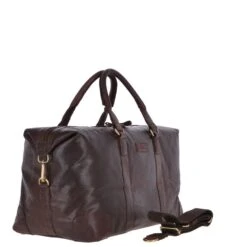 Large Leather Vintage Holdall Brandy : G-36 -Luxe Style Central large leather vintage holdall brandy g 36 p3818 16477 image
