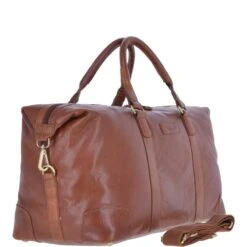 Large Leather Vintage Holdall Tan : G-36 -Luxe Style Central large leather vintage holdall tan g 36 p3819 16481 image