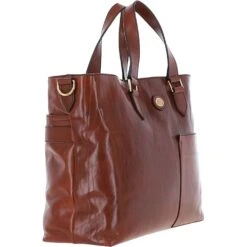 The Bridge Large Two Section Italian Leather Shopper Bag Brown: 006447401 14 -Luxe Style Central large two section italian leather shopper bag brown 006447401 14 p6322 22960 image