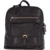 Large Vintage Leather Backpack Black – G28