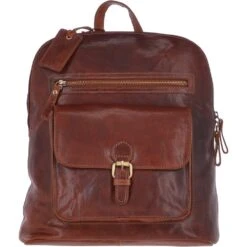 Large Vintage Leather Backpack Honey – G28