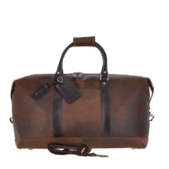 Large Vintage Leather Travel Holdall Brown: Marcus