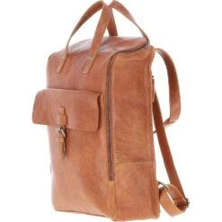 Large Waxy Leather Backpack Tan: Tommy -Luxe Style Central large waxy leather backpack tan tommy p6990 25772 image