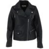 Leather Biker Jacket Black: Hackney