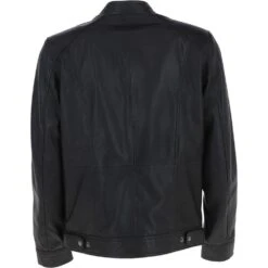Leather Biker Jacket Black: Hard Knott -Luxe Style Central leather biker jacket black hard knott p5376 19460 image