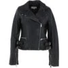 Leather Biker Jacket Black: Medusa -Luxe Style Central leather biker jacket black medusa p3429 18508 image