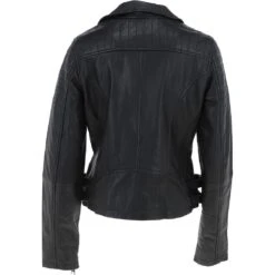 Leather Biker Jacket Black: Medusa -Luxe Style Central leather biker jacket black medusa p3429 18510 image