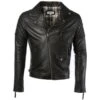 Leather Biker Jacket Black : Soltau -Luxe Style Central leather biker jacket black soltau p238 1072 image