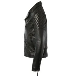 Leather Biker Jacket Black : Soltau 10 Leather Biker Jacket Black : Soltau -Luxe Style Central leather biker jacket black soltau p238 1073 image