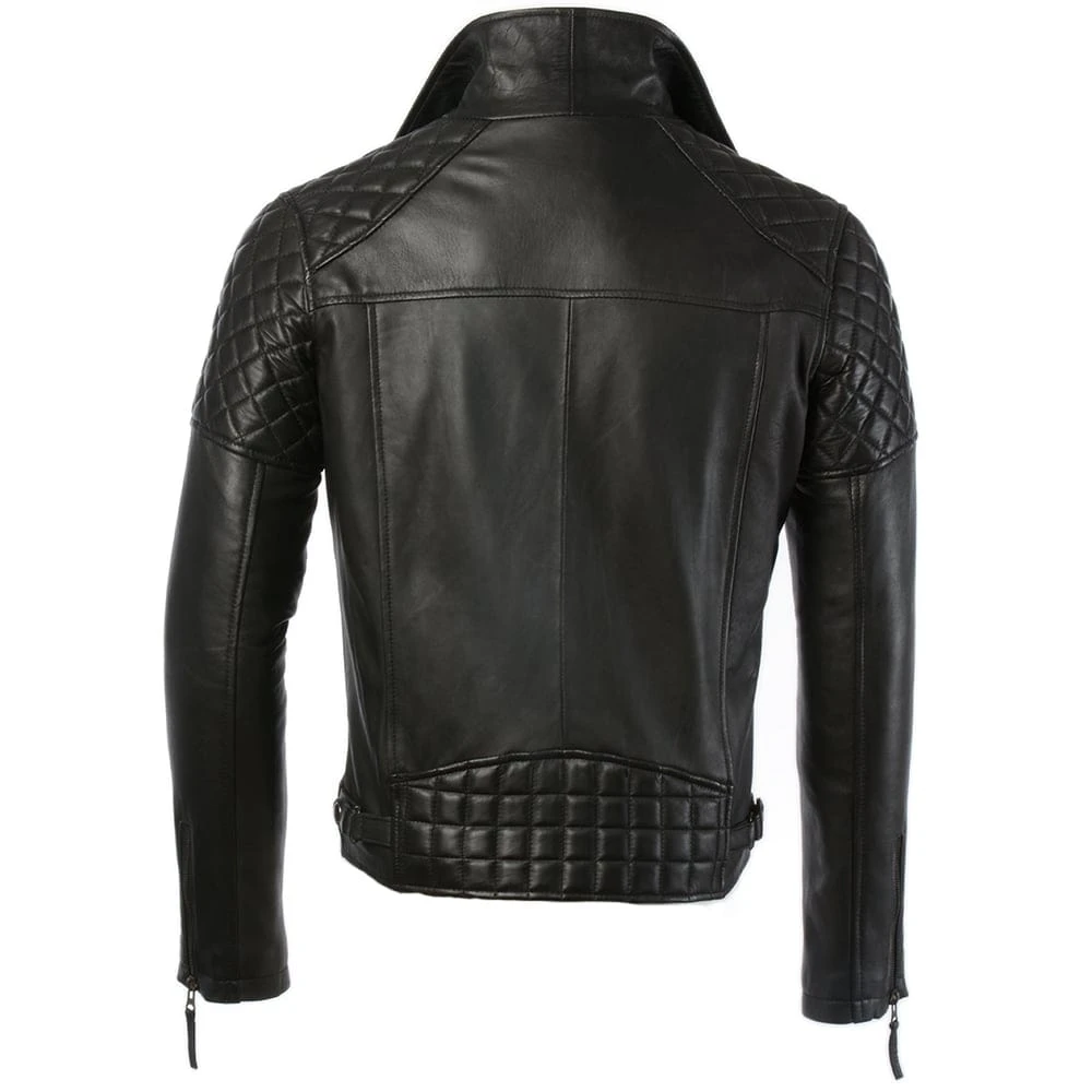 Leather Biker Jacket Black : Soltau 6 Leather Biker Jacket Black : Soltau - Image 4