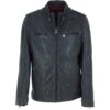 Leather Biker Jacket Charcoal: Lent 2 -Luxe Style Central leather biker jacket charcoal lent 2 p6865 25392 image