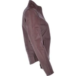 Leather Biker Jacket Oxblood : Aurora -Luxe Style Central leather biker jacket oxblood aurora p3070 13463 image