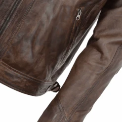 Leather Biker Jacket Timber : Bronx -Luxe Style Central leather biker jacket timber bronx p542 2196 image
