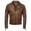 Leather Biker Jacket Timber : Soltau -Luxe Style Central leather biker jacket timber soltau p236 1062 image