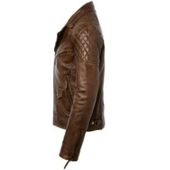 Leather Biker Jacket Timber : Soltau -Luxe Style Central leather biker jacket timber soltau p236 1063 image