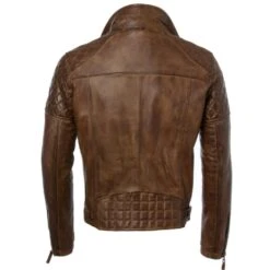 Leather Biker Jacket Timber : Soltau -Luxe Style Central leather biker jacket timber soltau p236 1064 image