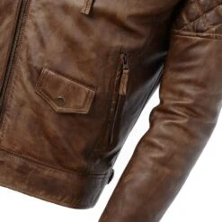 Leather Biker Jacket Timber : Soltau -Luxe Style Central leather biker jacket timber soltau p236 1065 image