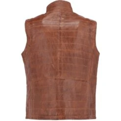 Leather Body Warmer Cognac: Massimo Gillet 1 -Luxe Style Central leather body warmer cognac massimo gillet 1 p4348 18618 image