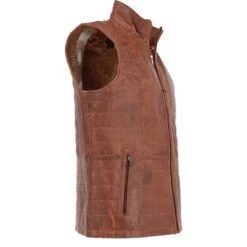 Leather Body Warmer Cognac: Massimo Gillet 1 -Luxe Style Central leather body warmer cognac massimo gillet 1 p4348 18619 image
