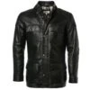 Leather Coat Black : Brontes 1 Leather Coat Black : Brontes -Luxe Style Central leather coat black brontes p251 1121 image