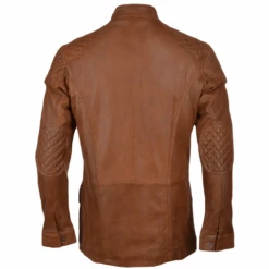 Leather Coat Tan : Brontes -Luxe Style Central leather coat tan brontes p1043 4452 image