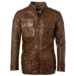Leather Coat Timber : Brontes