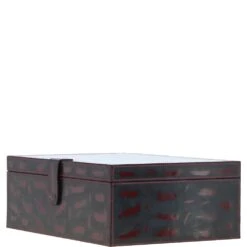 Leather Decorative Home Accessories Box Black/red: AGC-44 -Luxe Style Central leather decorative home accessories box black red agc 44 p7824 28356 image