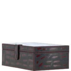 Leather Decorative Home Accessories Box Black/red: AGC-45 -Luxe Style Central leather decorative home accessories box black red agc 45 p7816 28350 image