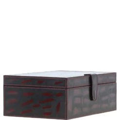 Leather Decorative Home Accessories Box Black/red: AGC-45 -Luxe Style Central leather decorative home accessories box black red agc 45 p7816 28352 image