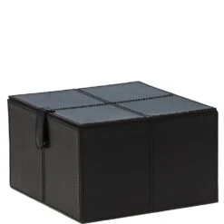 Leather Decorative Home Accessories Box Dk Brown: AGC-78 -Luxe Style Central leather decorative home accessories box dk brown agc 78 p7780 28211 image