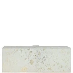 Leather Decorative Home Accessories Box Hair-on Hide White Gold: AGC-46 -Luxe Style Central leather decorative home accessories box hair on hide white gold agc 46 p7815 28369 image