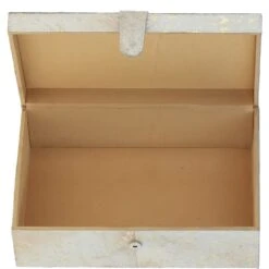 Leather Decorative Home Accessories Box Hair-on Hide White Gold: AGC-47 -Luxe Style Central leather decorative home accessories box hair on hide white gold agc 47 p7810 28361 image