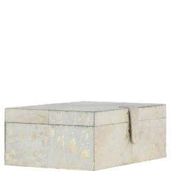 Leather Decorative Home Accessories Box Hair-on Hide White Gold: AGC-47 -Luxe Style Central leather decorative home accessories box hair on hide white gold agc 47 p7810 28364 image