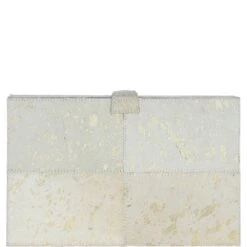 Leather Decorative Home Accessories Box Hair-on Hide White Gold: AGC-47 -Luxe Style Central leather decorative home accessories box hair on hide white gold agc 47 p7810 28365 image