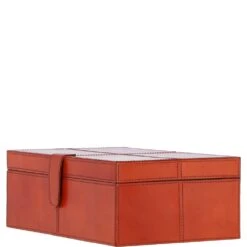 Leather Decorative Home Accessories Box Tan: AGC-34 -Luxe Style Central leather decorative home accessories box tan agc 34 p7819 28422 image