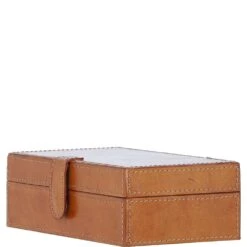 Leather Decorative Home Accessories Box Tan: AGC-88 -Luxe Style Central leather decorative home accessories box tan agc 88 p7806 28296 image