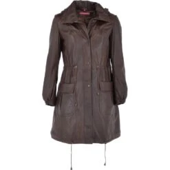 Leather Duffle Leather Coat Mid Brown/ App: Brienne