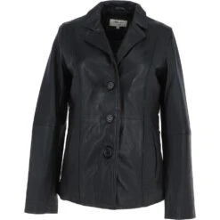 Leather Jacket Black/app : Marabelle